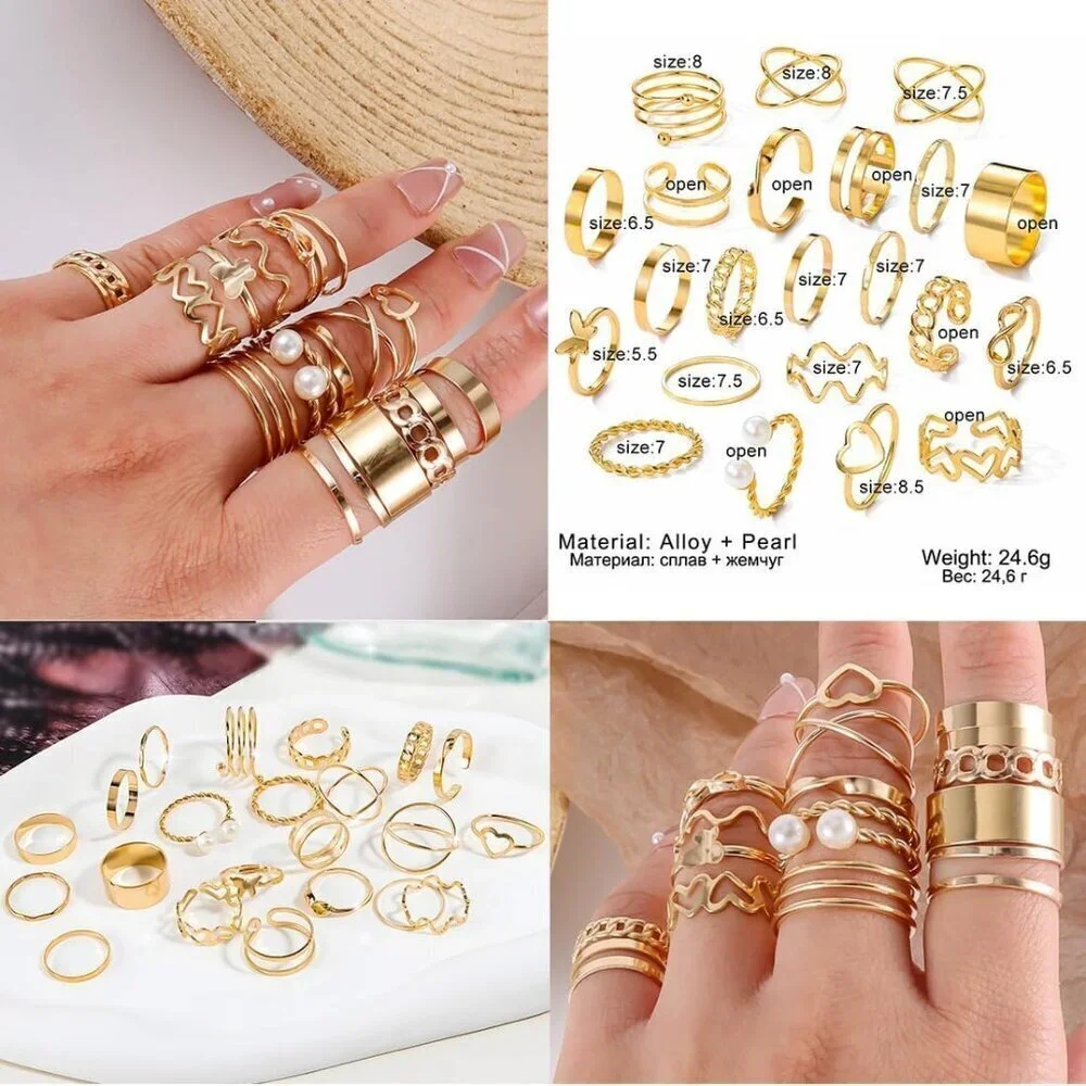 Gold Jewelry Sets for Women Fashion Costume Jewelry Gold Plated Necklace Anklet